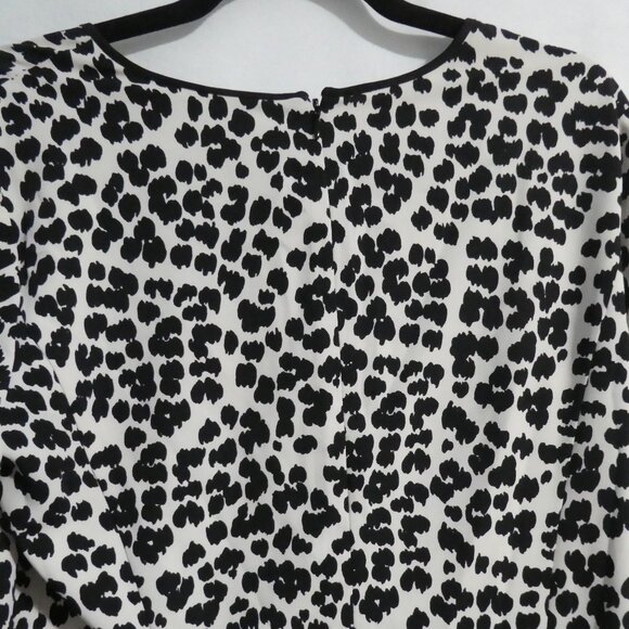 LOFT | size 10 | Leopard Print | Long Sleeve Dress - Picture 12 of 16